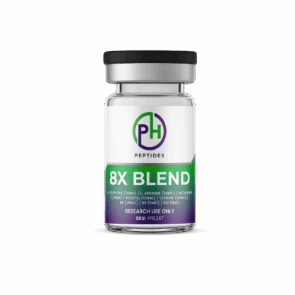 8X Blend L-Carnitine (20mg) / L-Arginine (20mg) / Methonine (25mg) / Inositol (50mg) / Choline (50mg) / B6 (25mg) / B5 (5mg) / B12 (1mg)